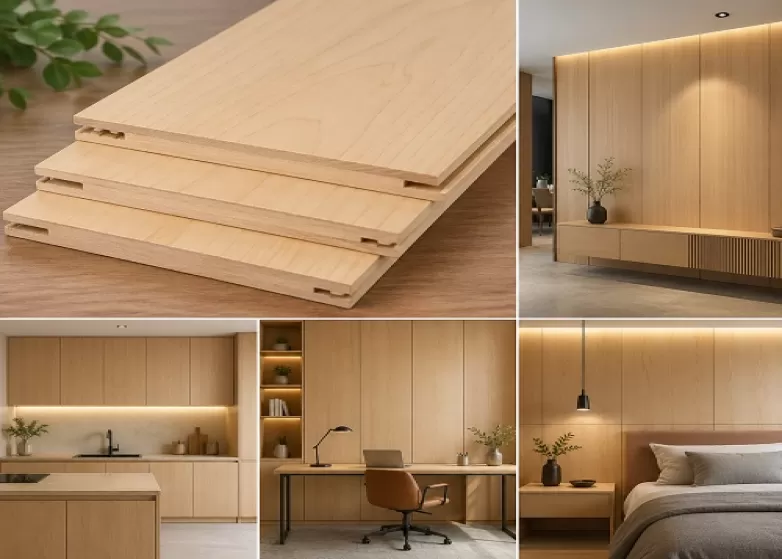 Panouri de arțar gata de instalare: O soluție practică și elegantă pentru aplicații moderne interioare